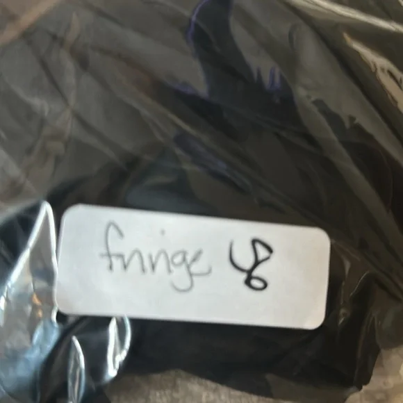 Y2K XL Fringe Black Faux Suede waist jacket cowgirl western festival Rock 90’s - Picture 12 of 12